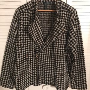 Ralph Lauren Houndstooth Motorcycle Jacket